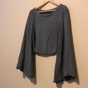 FREE PEOPLE - Custom Bell Sleeve Crop